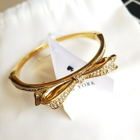 kate spade Jewelry - Kate Spade Love Notes Bow Gold Bracelet